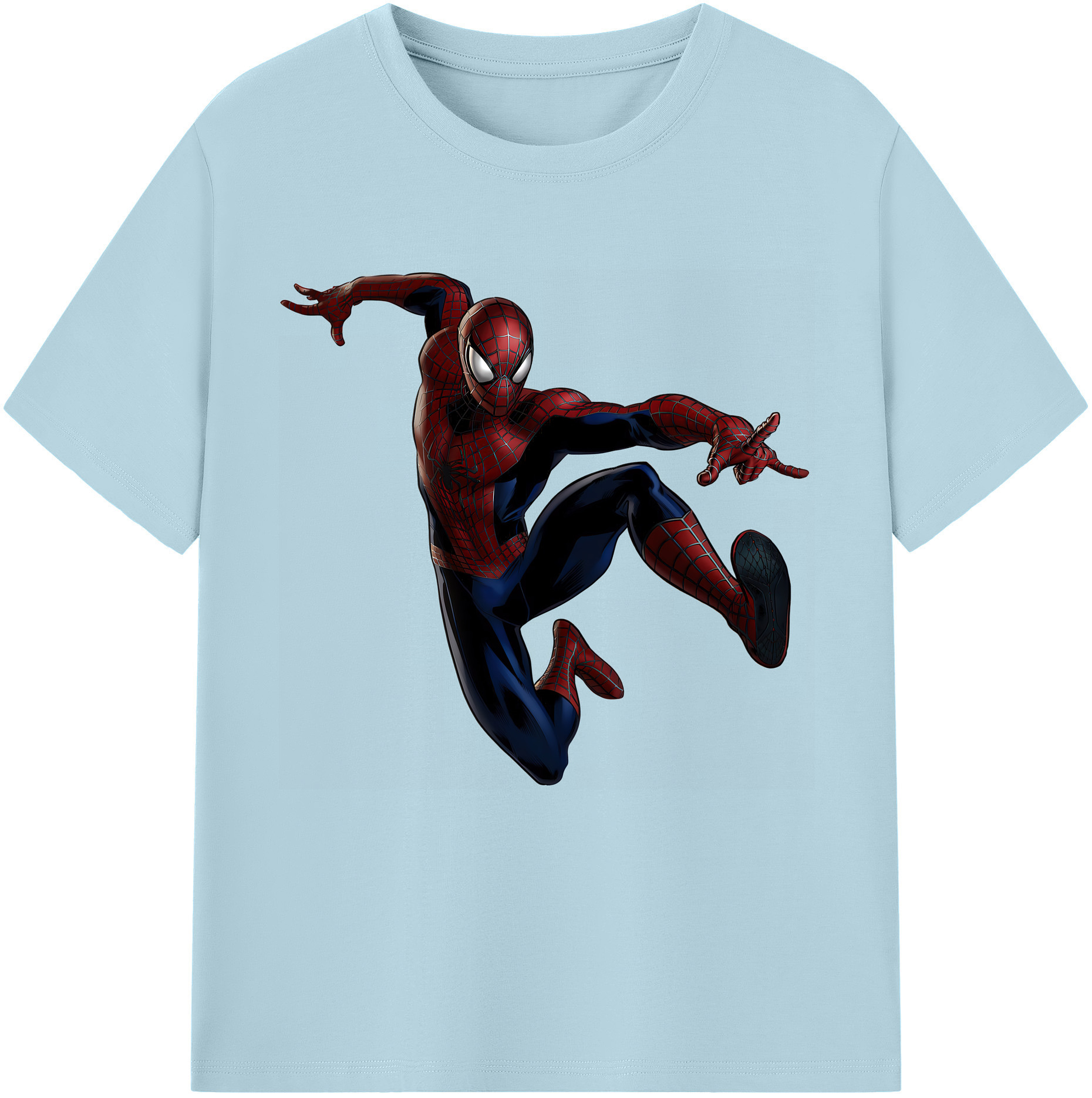 （画像用） Spider Man スパイダーマン 綿100％半袖Tシャツ（フロントプリント）